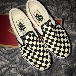 Vans Slip-on white checker!
